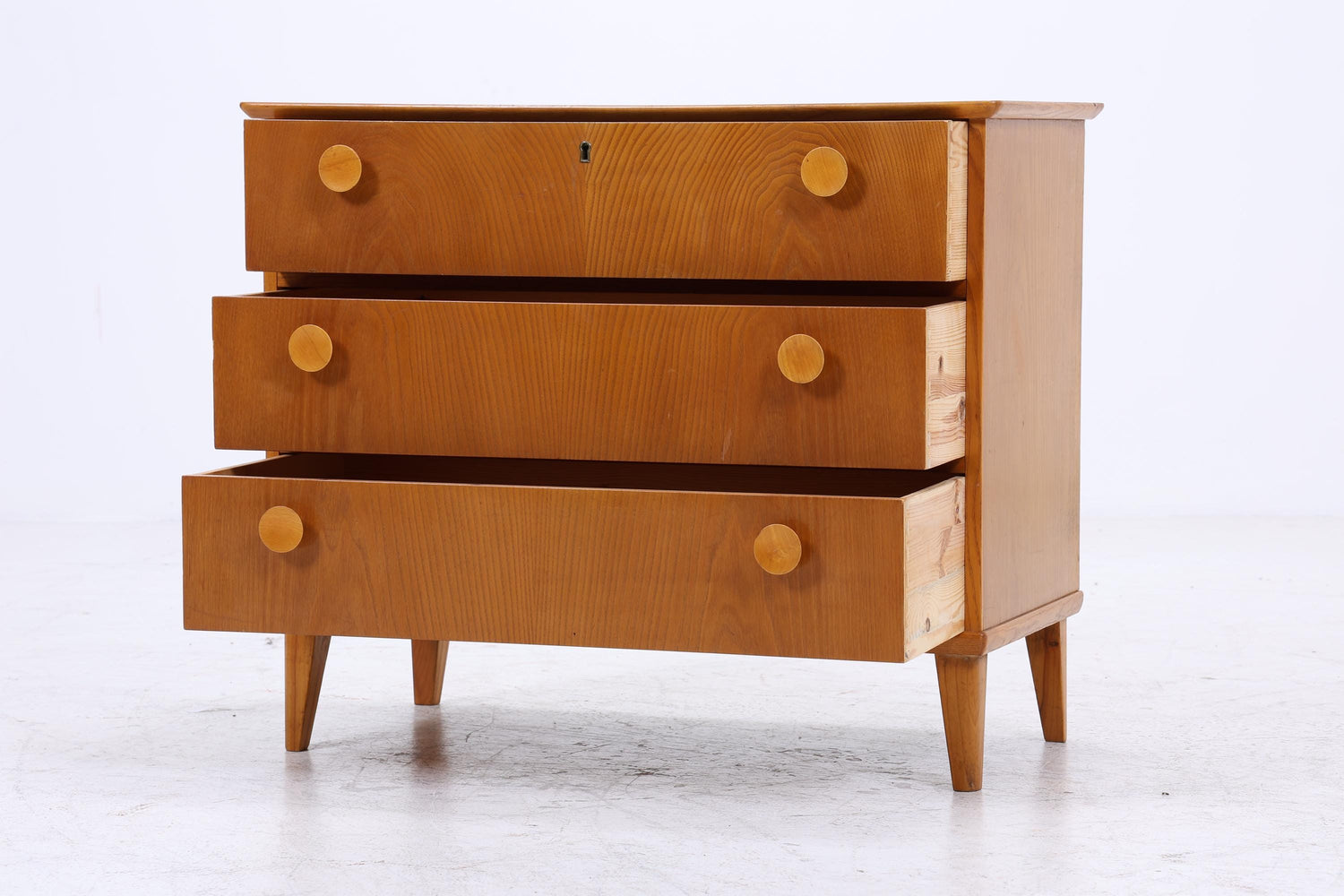 Mid Century Schubladen Kommode 60er | Vintage Schrank | Retro Holz Aufbewahrung