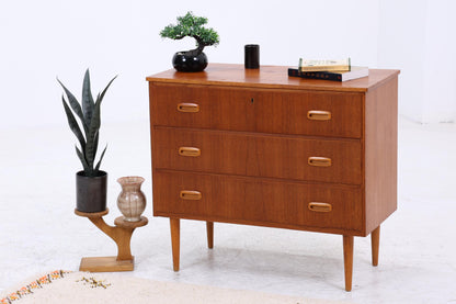 Vintage Teak Schubladen Kommode | Mid Century Schubladen Schrank | Holz Aufbewahrung 60er 70er Jahre