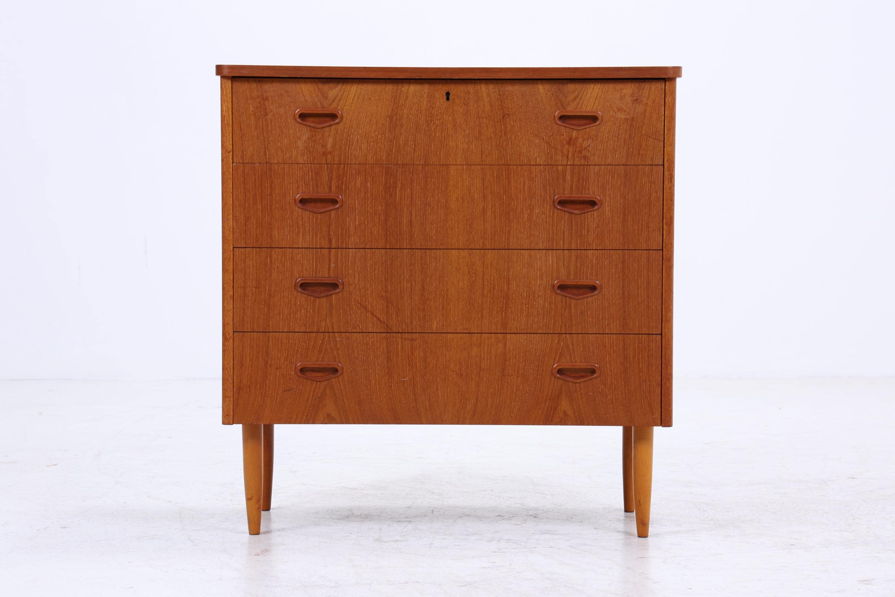 Vintage Teak Schubladen Kommode | Mid Century Schubladen Schrank | Holz Aufbewahrung 60er 70er Jahre