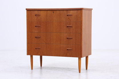 Vintage Teak Schubladen Kommode | Mid Century Schubladen Schrank | Holz Aufbewahrung 60er 70er Jahre