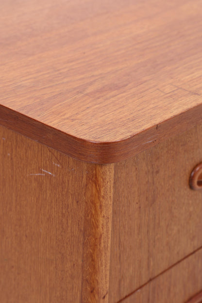 Vintage Teak Schubladen Kommode | Mid Century Schubladen Schrank | Holz Aufbewahrung 60er 70er Jahre