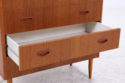 Vintage Teak Schubladen Kommode | Mid Century Schubladen Schrank | Holz Aufbewahrung 60er 70er Jahre