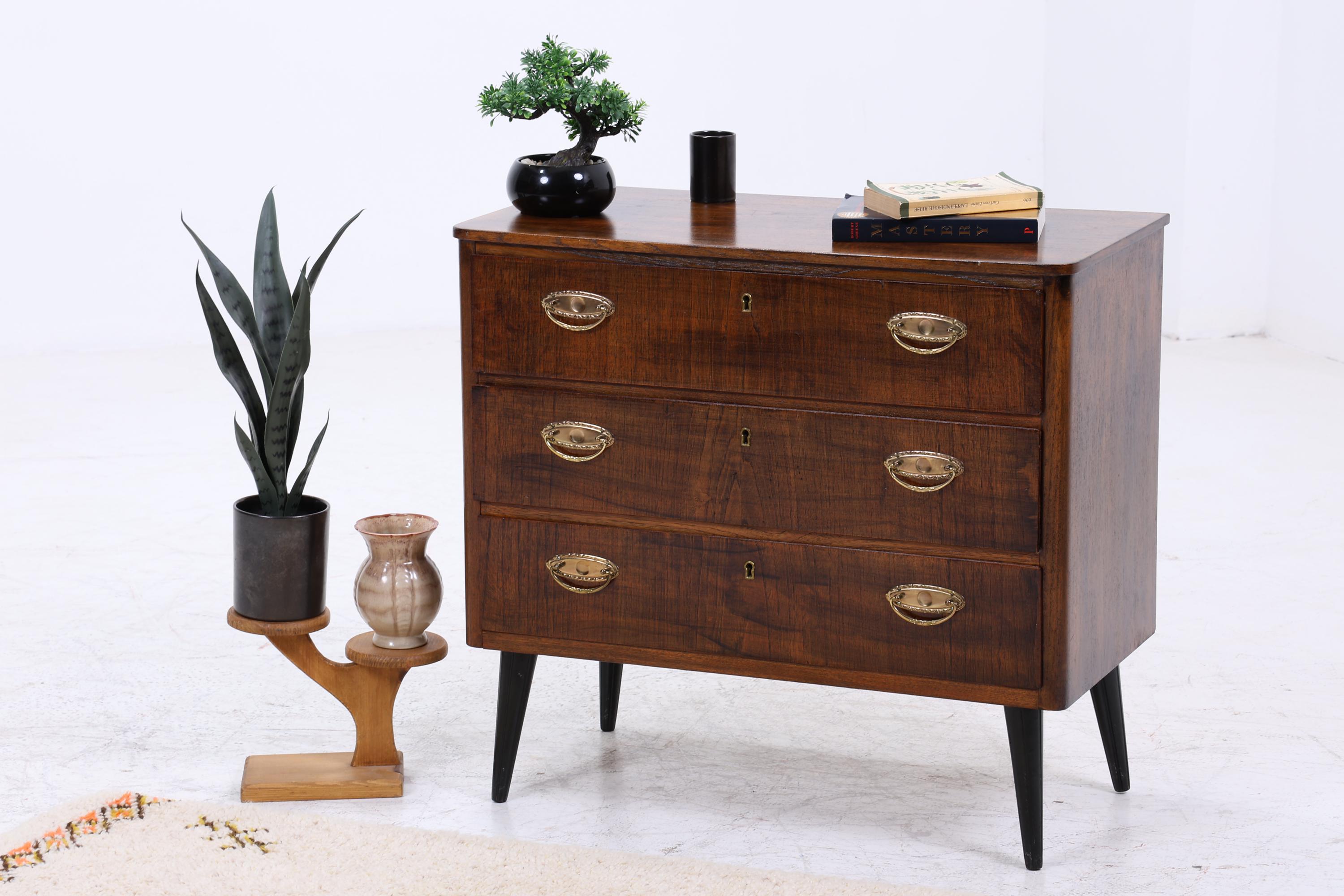 Vintage Schubladen Kommode | Mid Century Schubladen Schrank |  60er 70er Jahre Holz Aufbewahrung