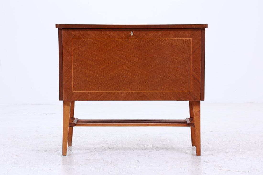 Wunderschöne Vintage Kommode 60er | Mid Century Schrank Klapptür &amp; Schubladen | Retro Holz Aufbewahrung