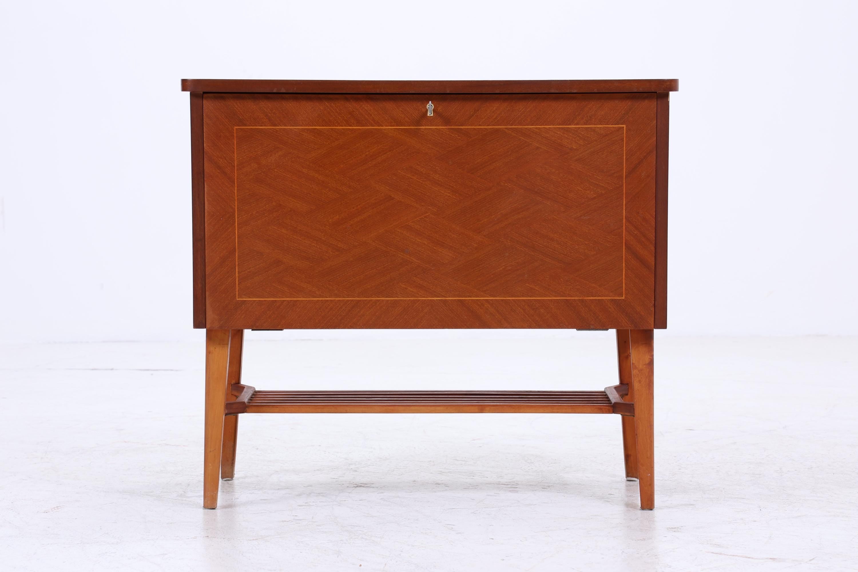 Wunderschöne Vintage Kommode 60er | Mid Century Schrank Klapptür &amp; Schubladen | Retro Holz Aufbewahrung