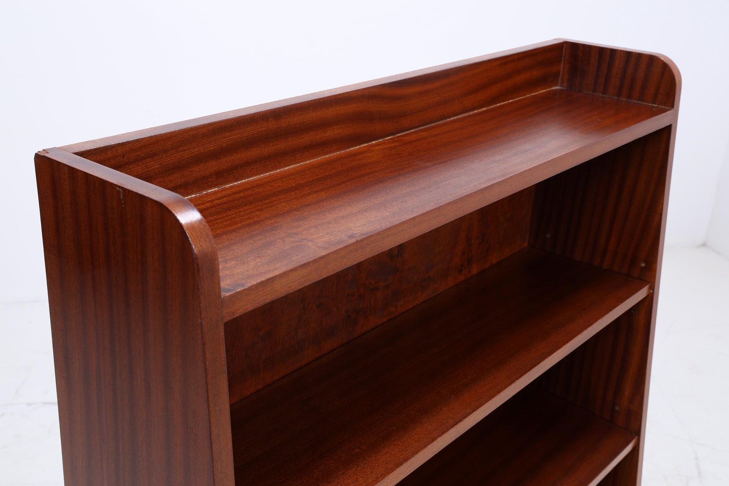 Vintage Mahagoni Bücherregal | Mid Century Regal mit Schubladen | 60er Retro Holz Aufbewahrung