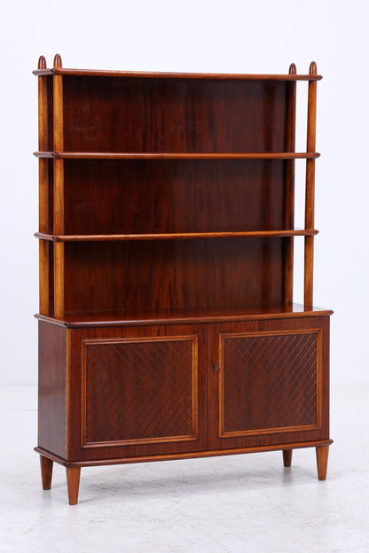 Vintage Mahagoni Schrank von Nya Eftr. für Ehrlin Möbel Ab | Mid Century Regalschrank  Holz Retro Aufbewahrung