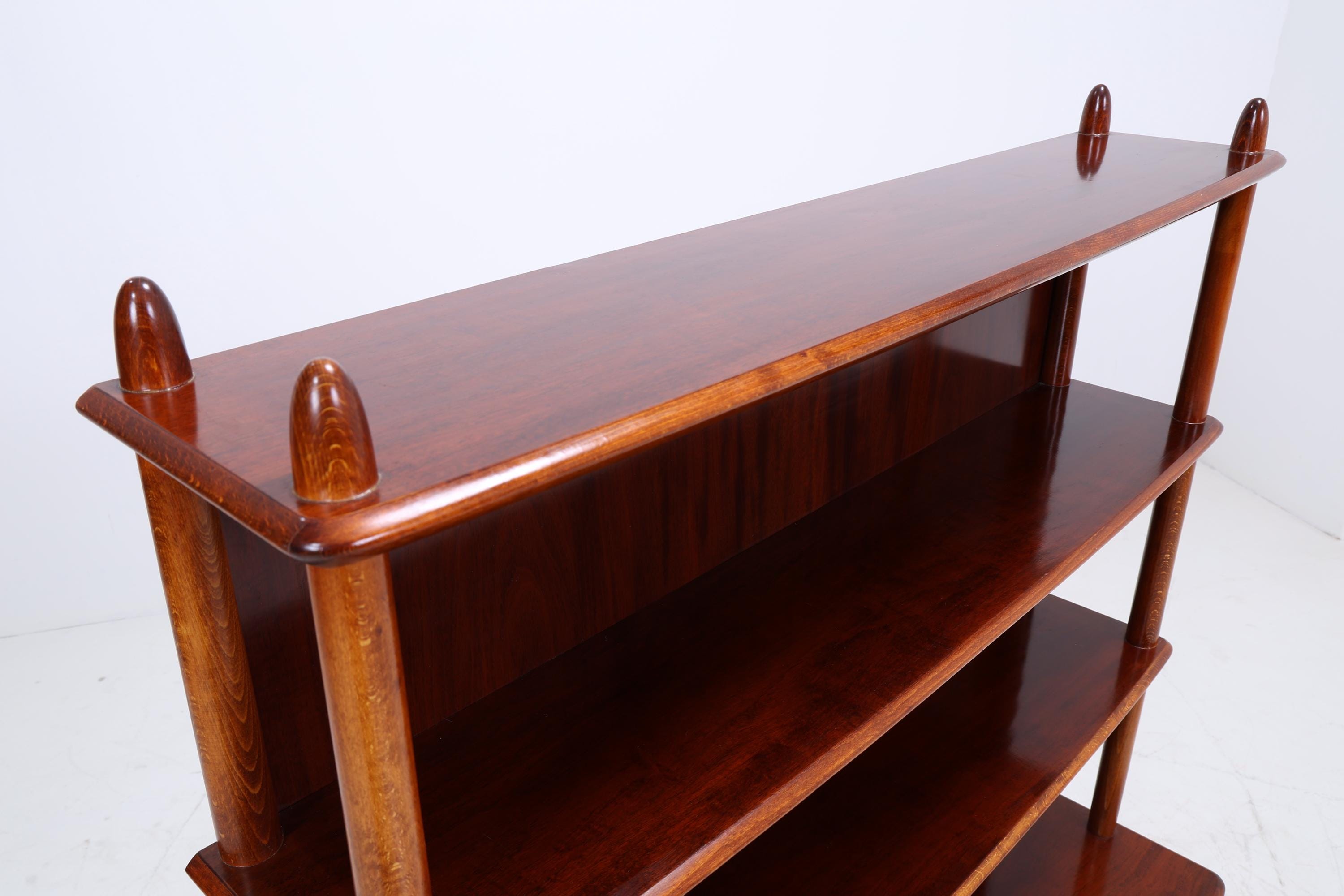 Vintage Mahagoni Schrank von Nya Eftr. für Ehrlin Möbel Ab | Mid Century Regalschrank  Holz Retro Aufbewahrung