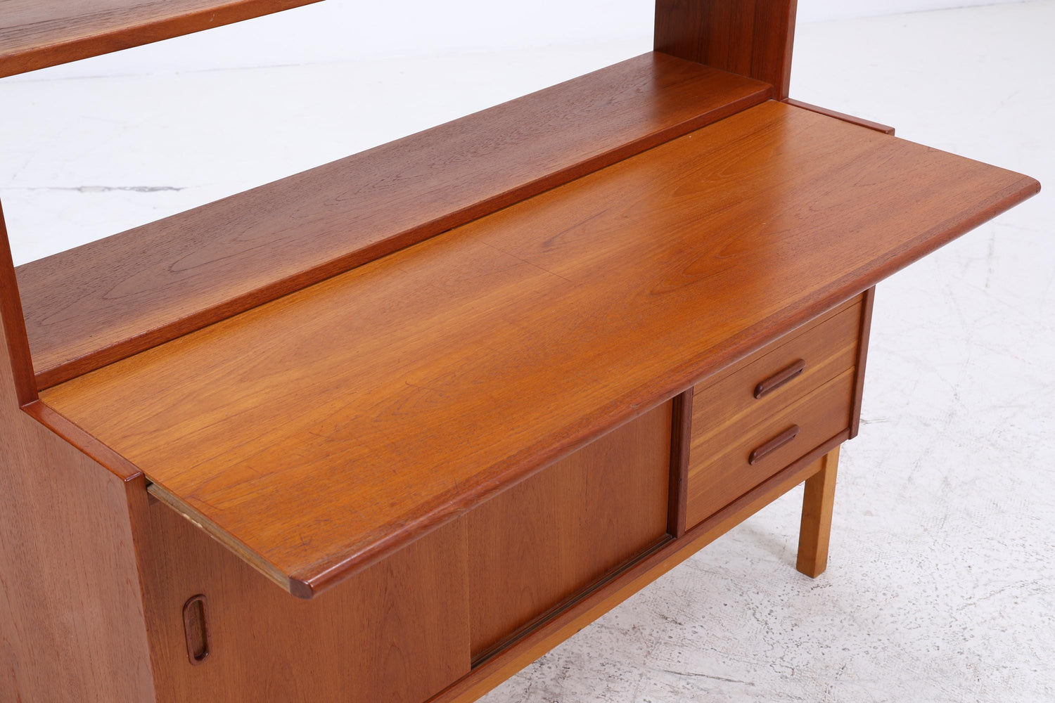 Vintage Teak Regal 60er Jahre | Mid Century Schank Sekretär Retro Holz Aufbewahrung