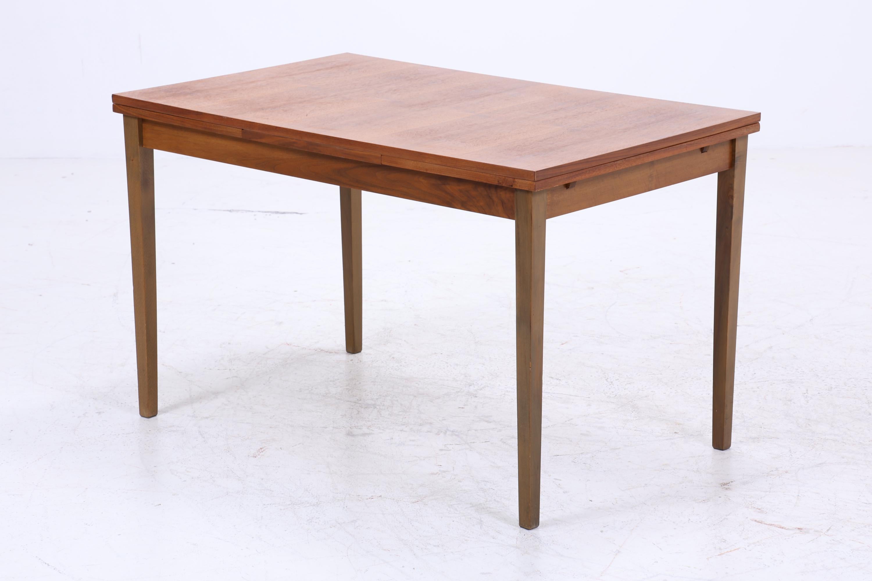 Vintage Teak Esstisch | Mid-Century Ausziehbarer Küchentisch 1960er Teak Holz