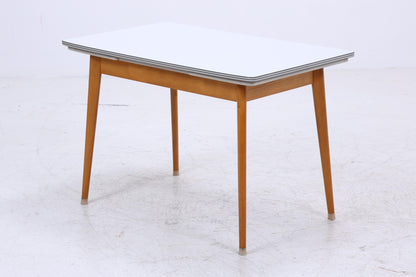 Vintage Küchentisch 60er Jahre | Mid Century Esstisch Tisch Retro 70er Holz Resopal Ausziehbar