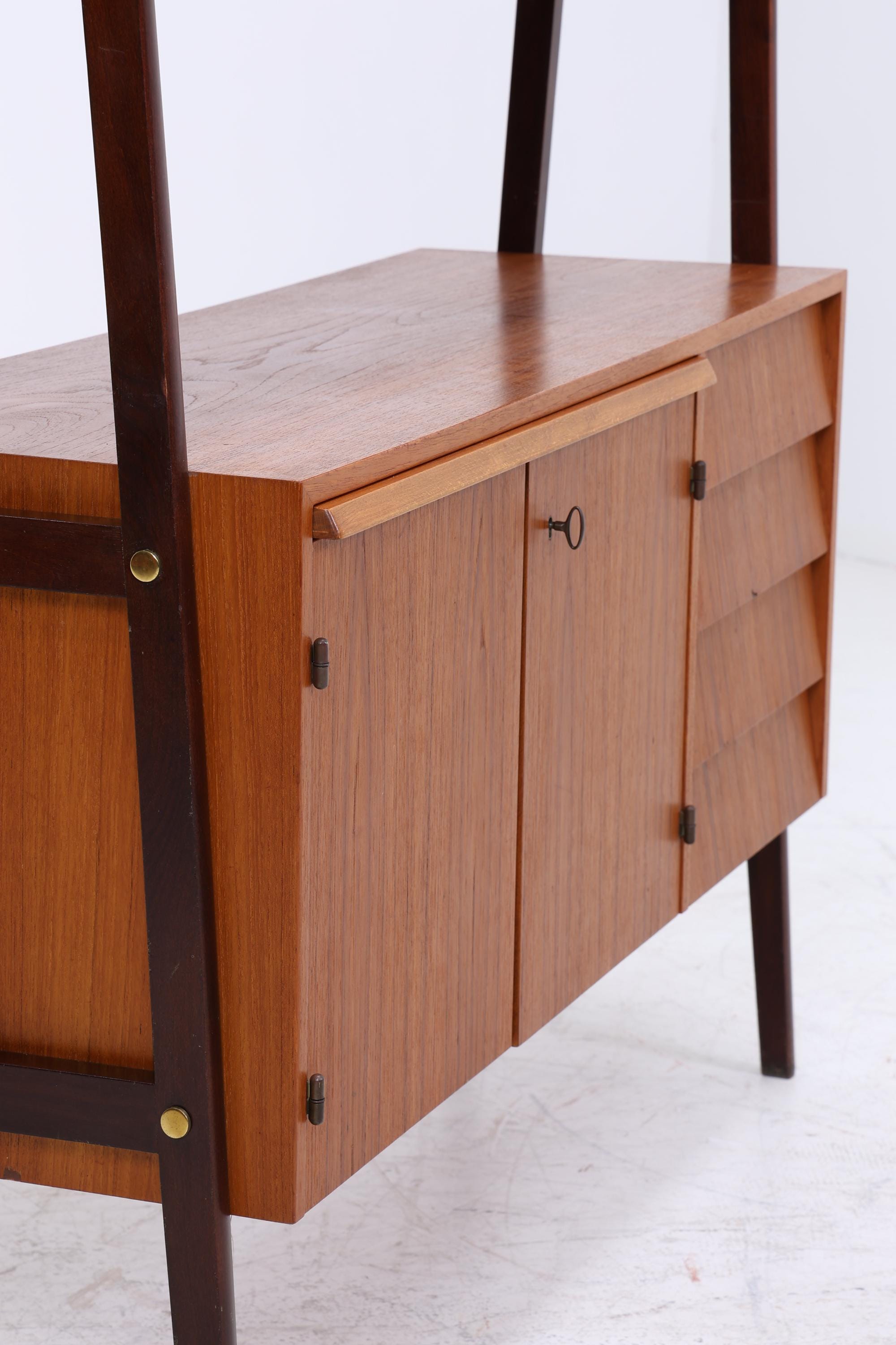 Vintage Teak Regal | Mid Century Schank Sekretär Retro Holz Aufbewahrung 60er 70er