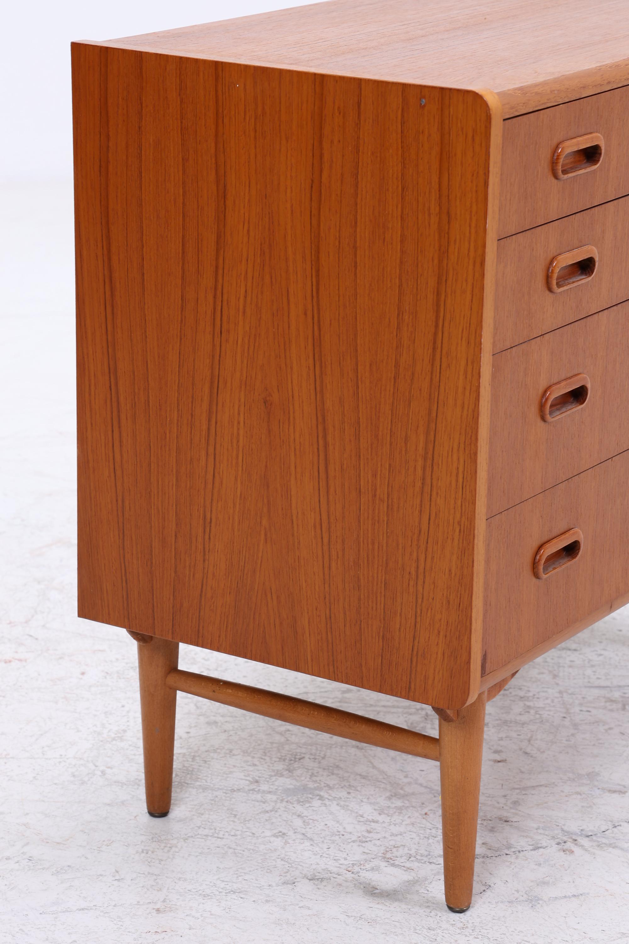 Vintage Teak Schubladen Kommode | Mid Century Schubladen Schrank | Holz Aufbewahrung 60er 70er Jahre