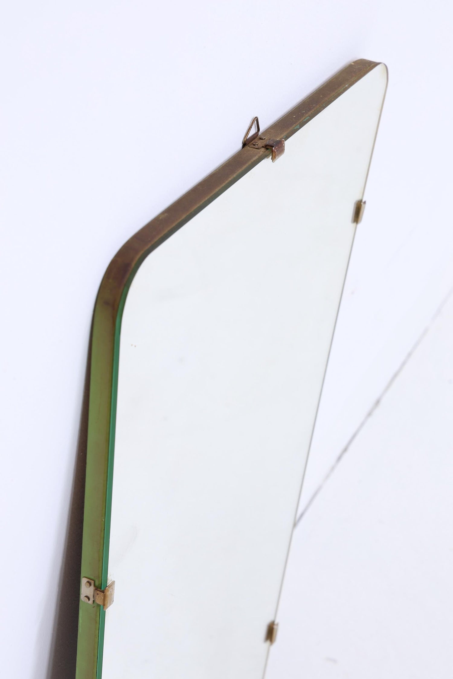 Vintage Spiegel 60er Jahre | Mid Century Hänge Spiegel Mirror Holz Retro Schräg Vintage