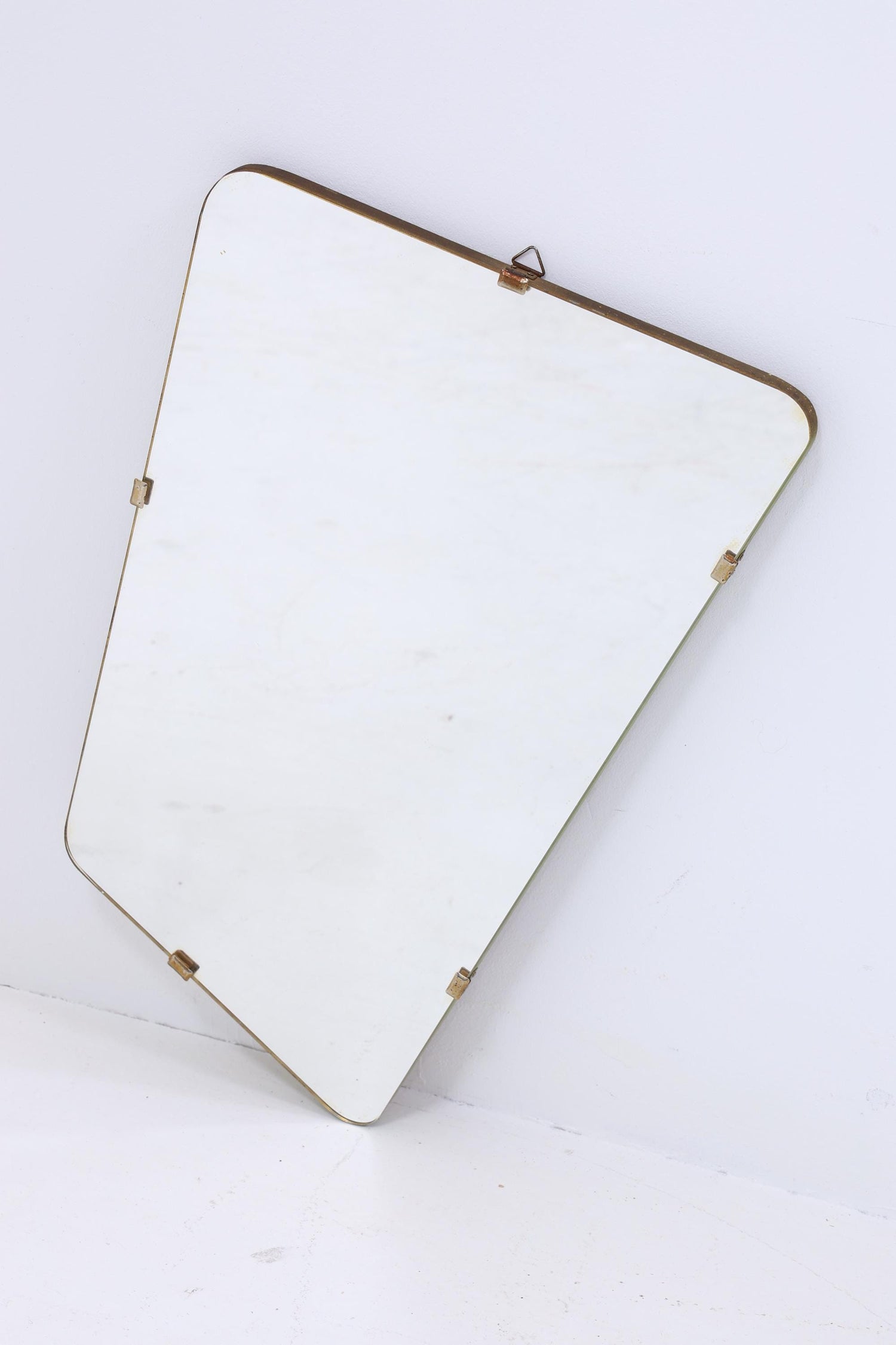 Vintage Spiegel 60er Jahre | Mid Century Hänge Spiegel Mirror Holz Retro Schräg Vintage
