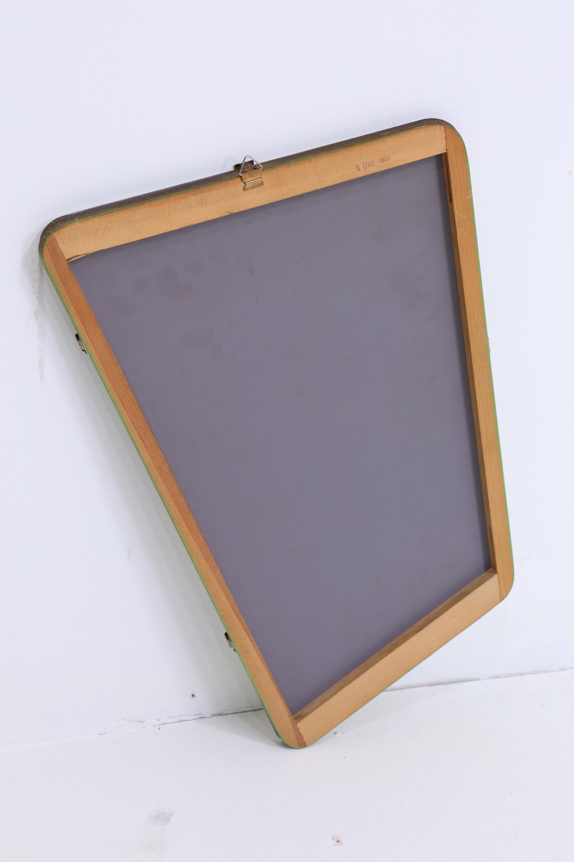 Vintage Spiegel 60er Jahre | Mid Century Hänge Spiegel Mirror Holz Retro Schräg Vintage
