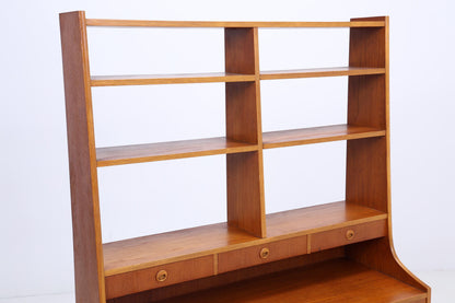 Vintage Teak Regal 60er Jahre | Mid Century Bücherregal Sekretär Retro Holz Aufbewahrung