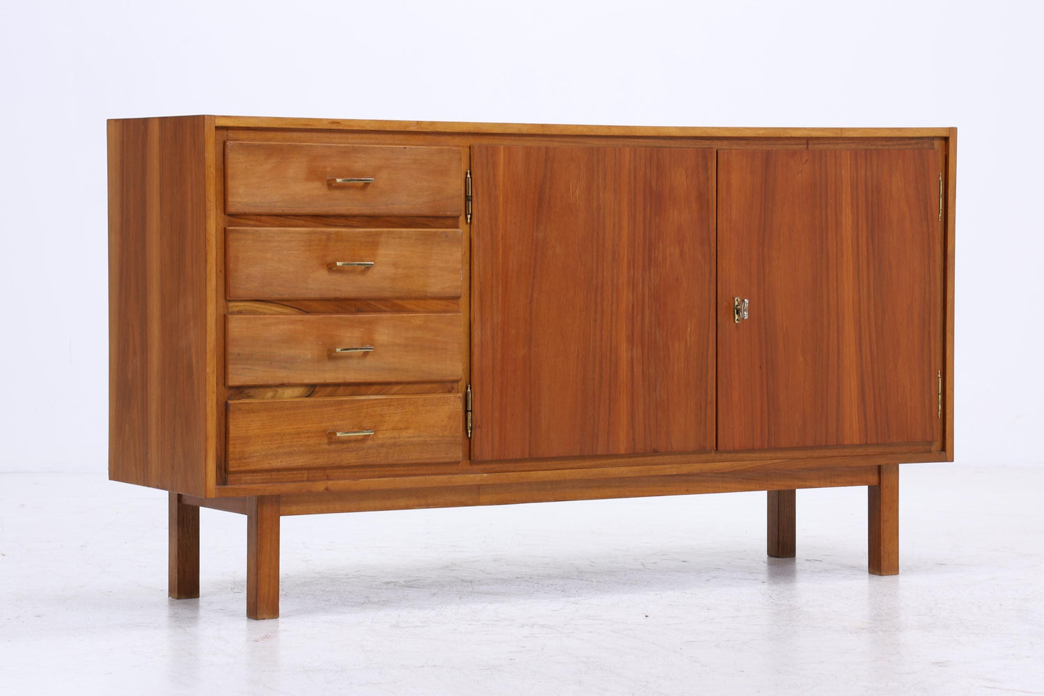 Vintage Sideboard 60er | Mid Century Schubladen Schrank | Retro Holz Aufbewahrung