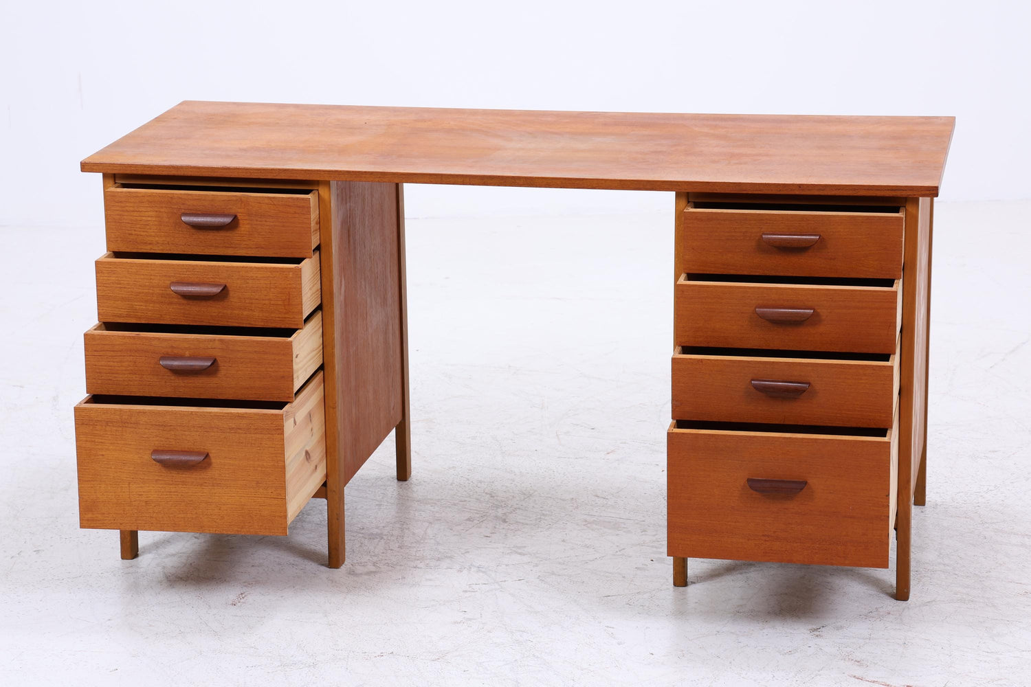 Vintage Teak Schreibtisch aus den 60ern | Mid Century Schubladen Arbeitstisch Bürotisch Tisch Retro Holz