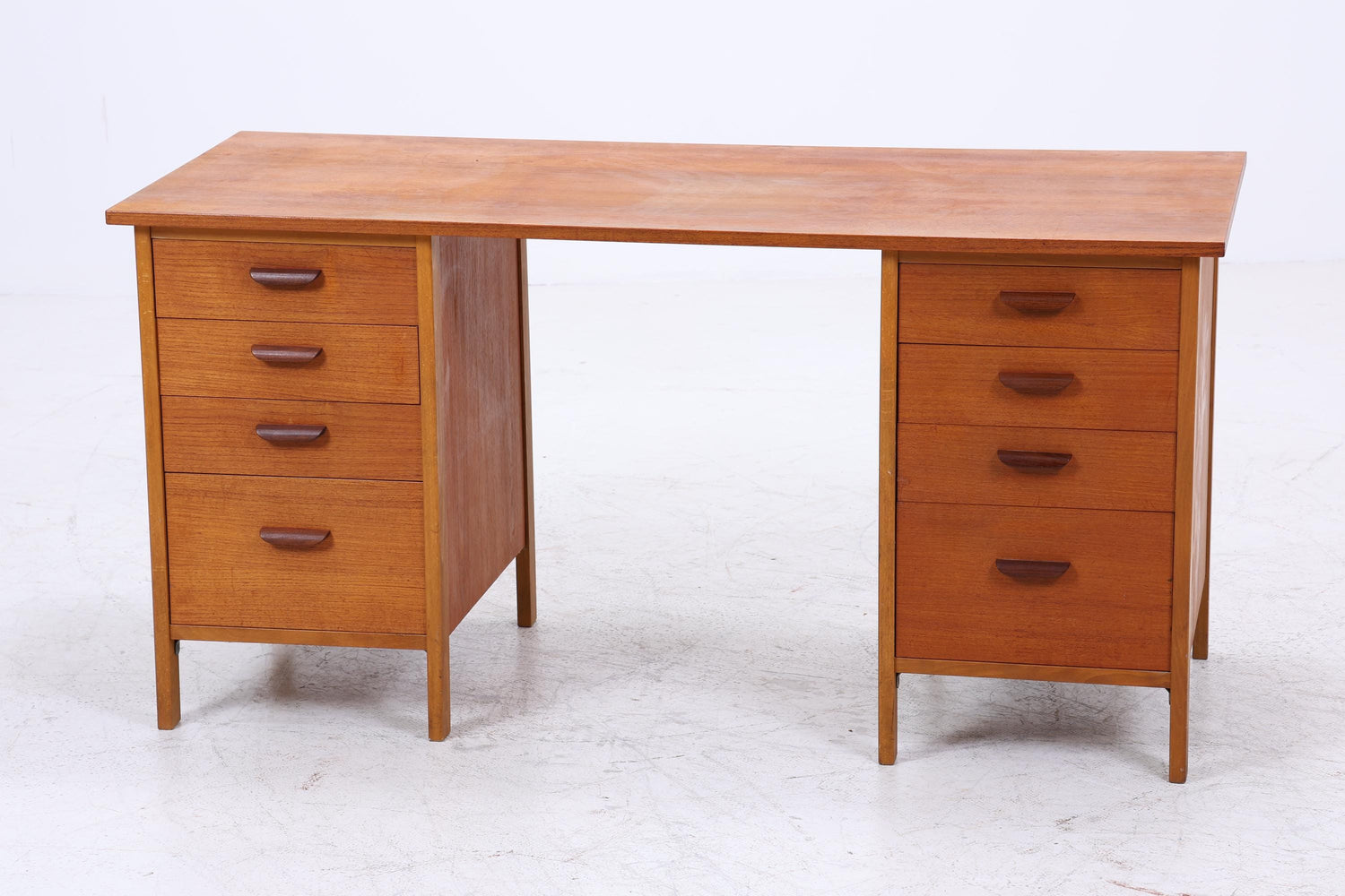 Vintage Teak Schreibtisch aus den 60ern | Mid Century Schubladen Arbeitstisch Bürotisch Tisch Retro Holz