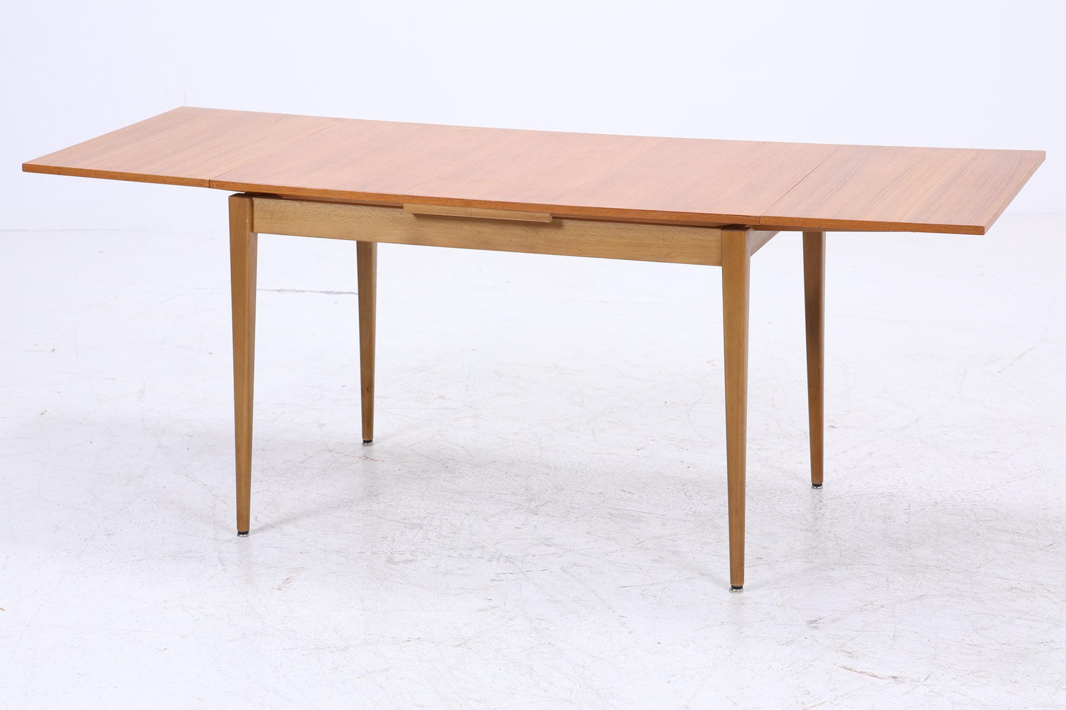 Vintage Teak Esstisch | Mid-Century Ausziehbarer Küchentisch 1960er Teak Holz