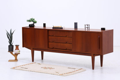 Vintage Teak Sideboard 60er Jahre | Mid Century Anrichte mit Schubladen &amp; Fächern Retro Holz Aufbewahrung