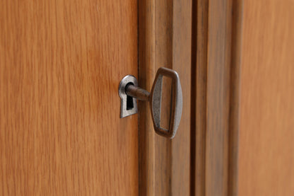 Vintage Nussbaum Sideboard 60er Jahre | Mid Century Anrichte mit Schubladen &amp; Fächern Retro Holz Aufbewahrung