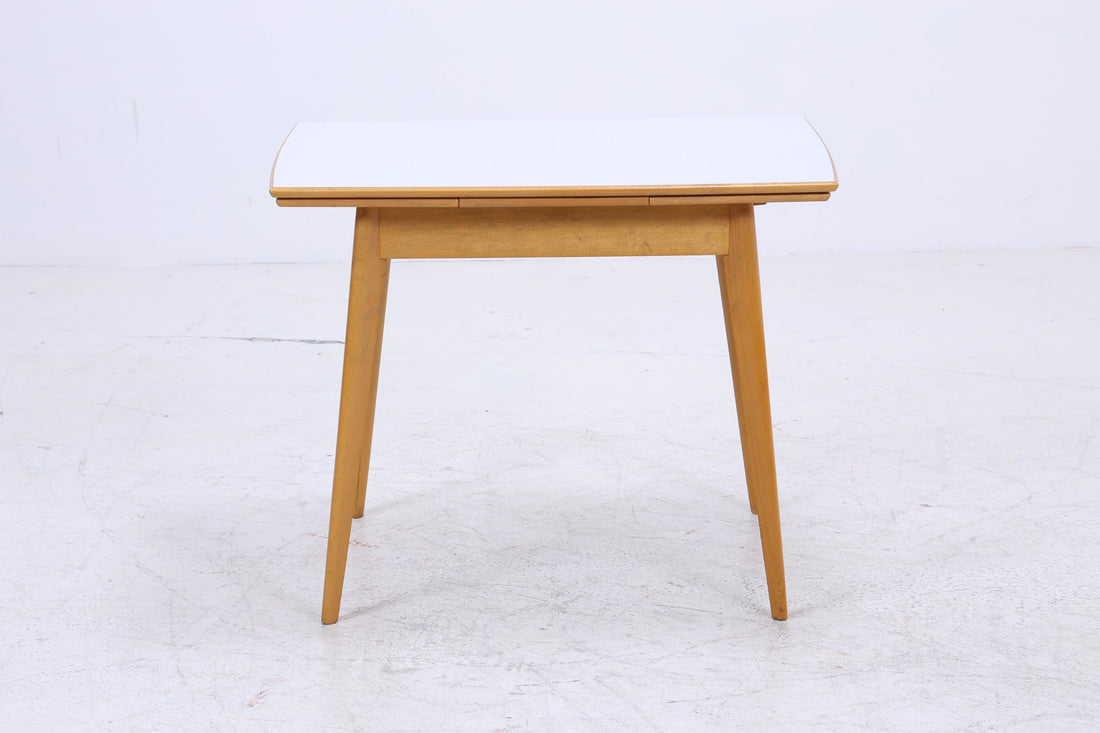 Vintage Küchentisch 60er Jahre | Mid Century Esstisch ausziehbar Tisch Retro 70er Holz Resopal