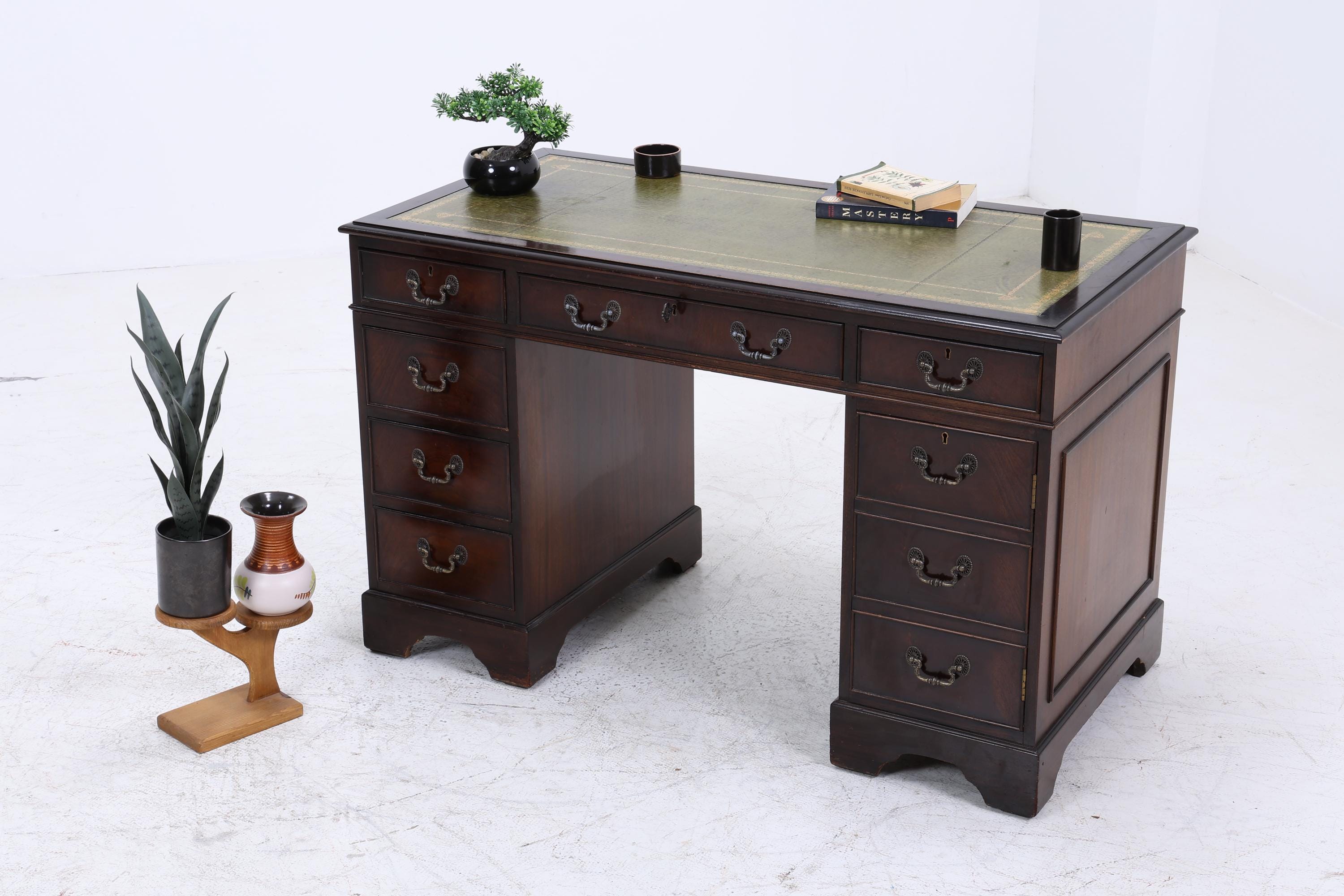 Antik Schreibtisch | Vintage Mahagoni Bürotisch | Executive Desk aus Holz | Office Furniture