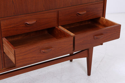 Vintage Teak Schrank 60er Jahre | Mid Century Highboard Holz Aufbewahrung