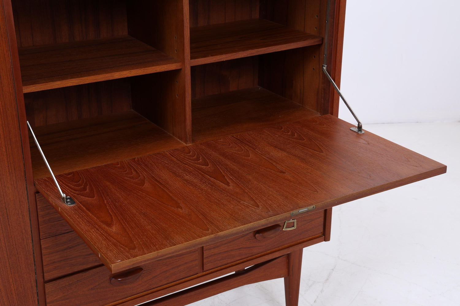 Vintage Teak Schrank 60er Jahre | Mid Century Highboard Holz Aufbewahrung