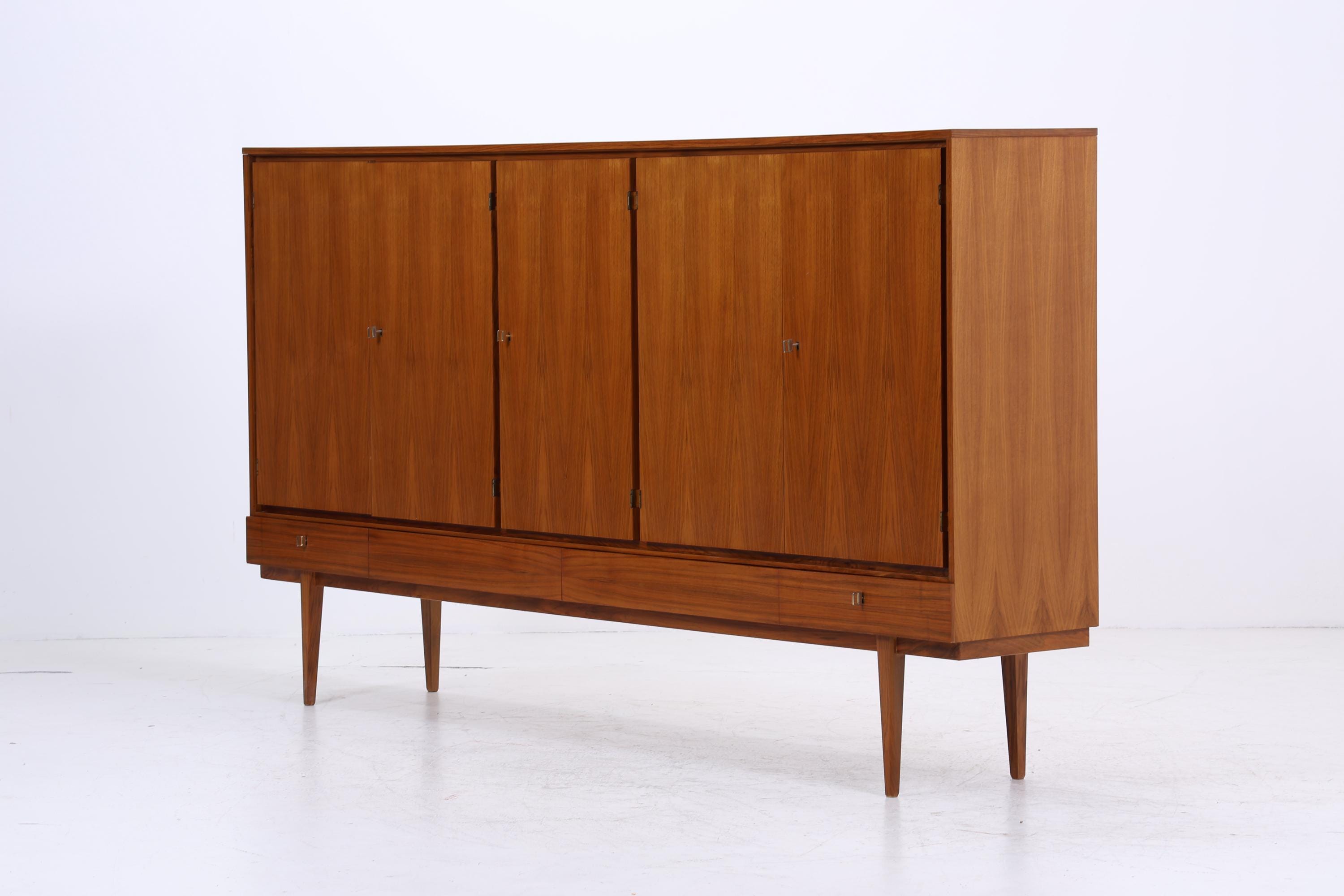 XXL Vintage Schrank 60er Jahre | Mid Century Highboard Schubladen Holz Aufbewahrung