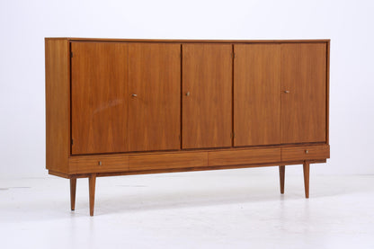 XXL Vintage Schrank 60er Jahre | Mid Century Highboard Schubladen Holz Aufbewahrung