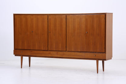 XXL Vintage Schrank 60er Jahre | Mid Century Highboard Schubladen Holz Aufbewahrung