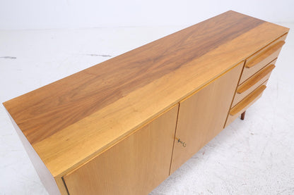 Vintage Sideboard 60er Jahre | Mid Century Anrichte mit Schubladen &amp; Fächern Holz Aufbewahrung Anrichte