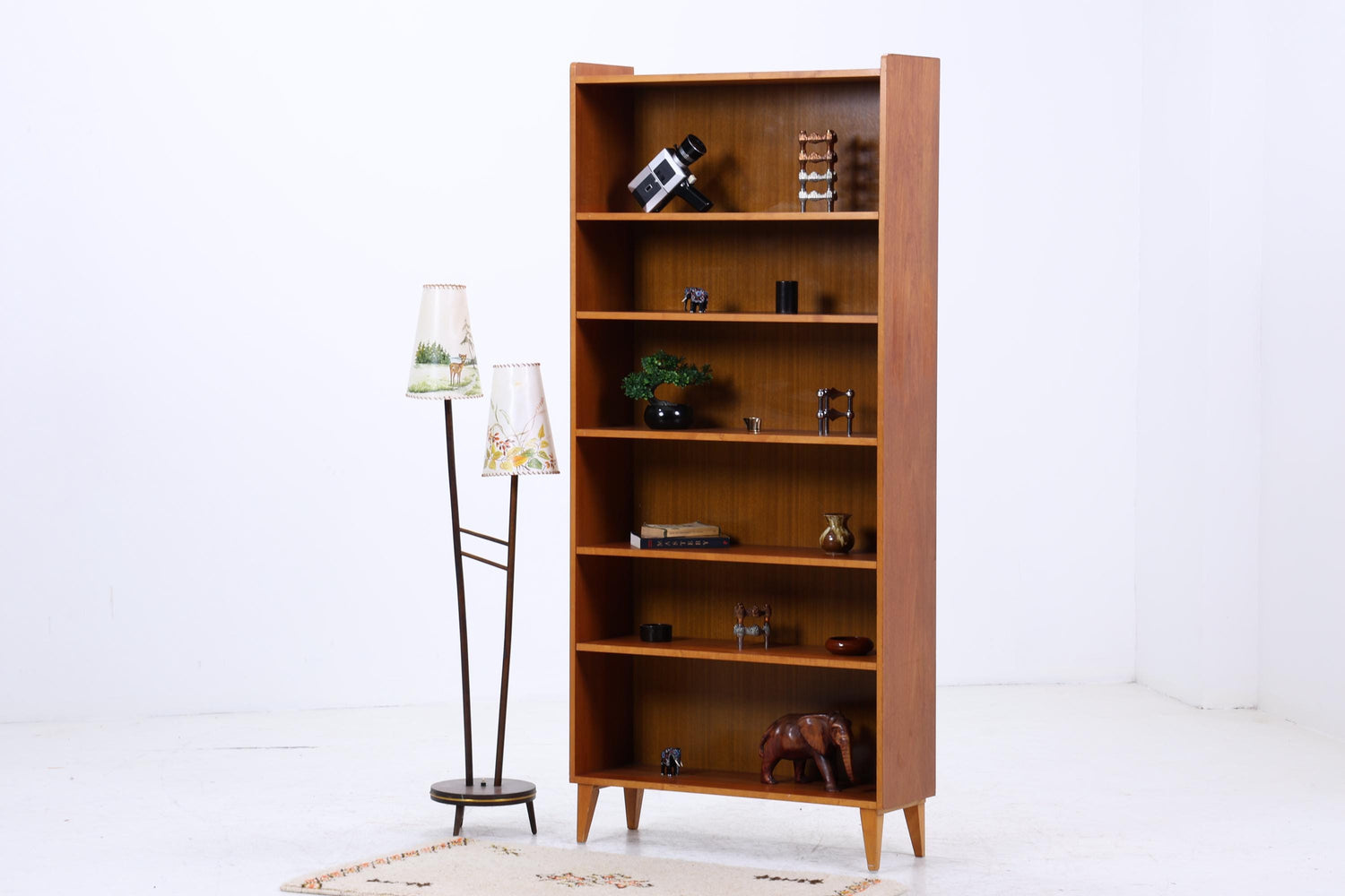 Vintage Teak Bücherregal | Mid Century Regal | 60er Retro Holz Aufbewahrung