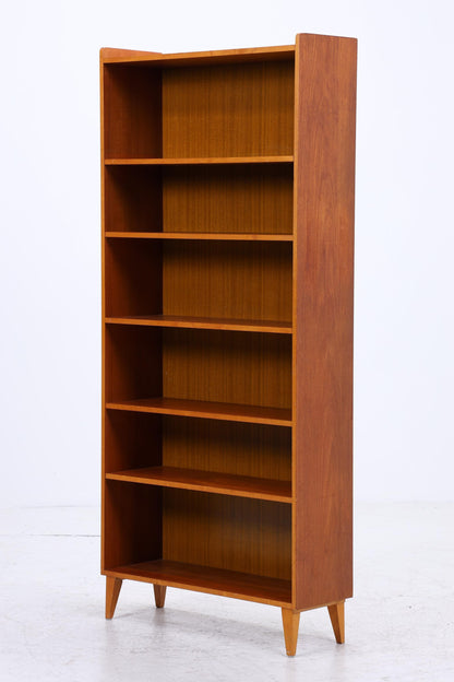 Vintage Teak Bücherregal | Mid Century Regal | 60er Retro Holz Aufbewahrung