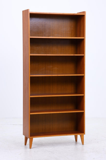 Vintage Teak Bücherregal | Mid Century Regal | 60er Retro Holz Aufbewahrung