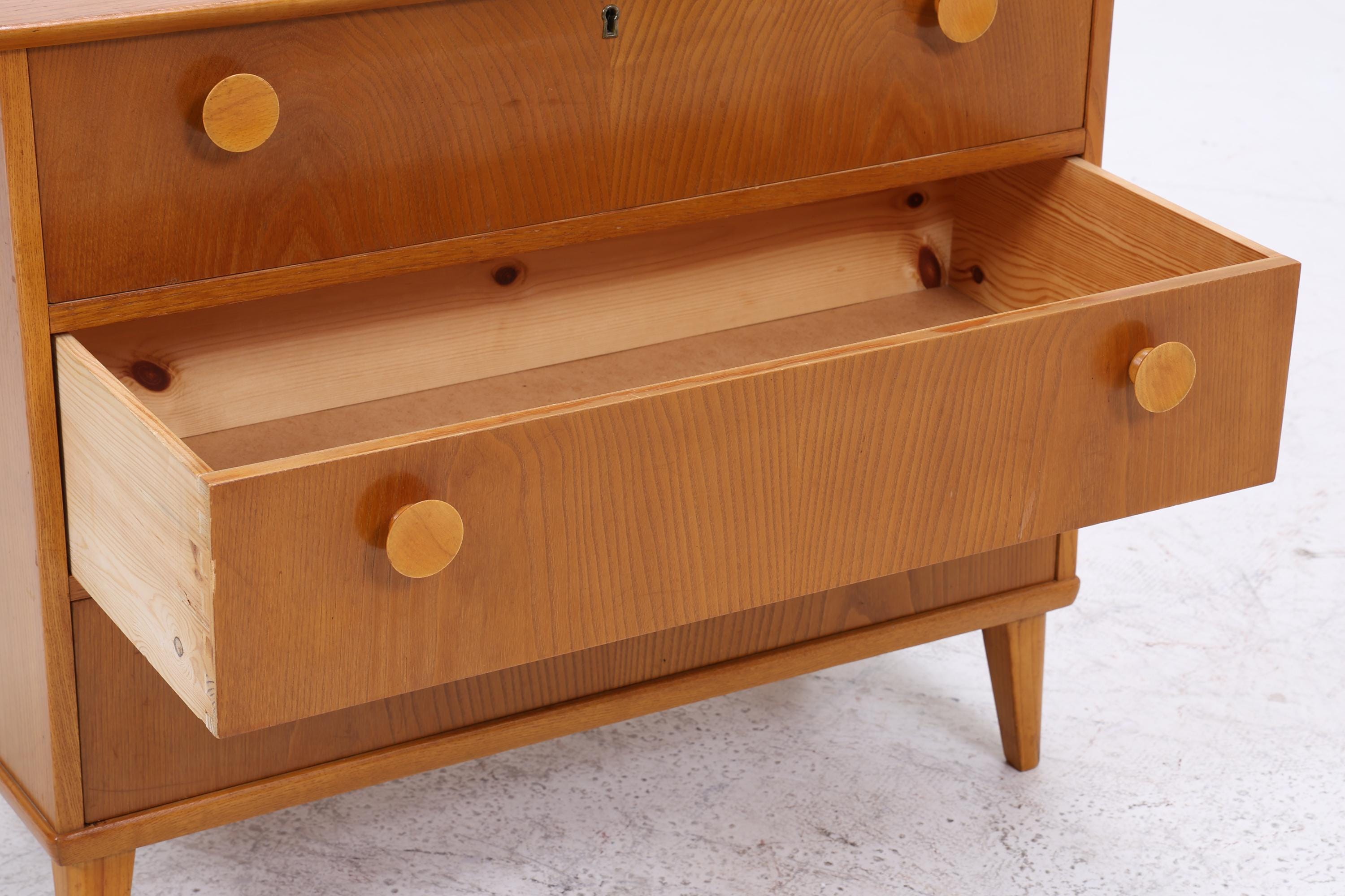 Mid Century Schubladen Kommode 60er | Vintage Schrank | Retro Holz Aufbewahrung