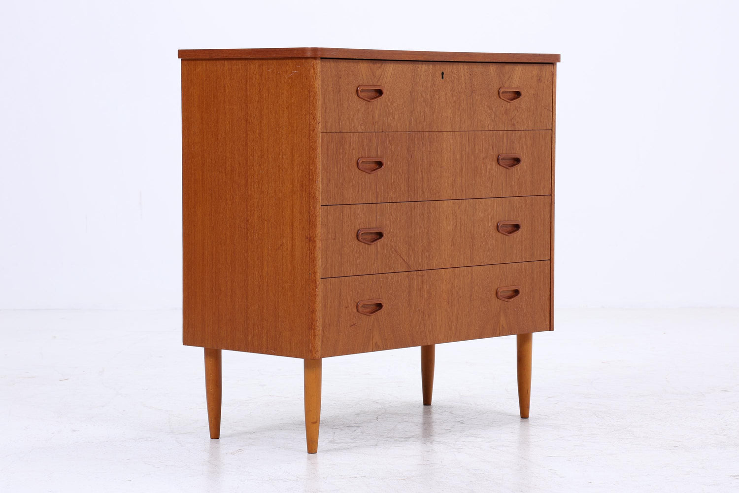 Vintage Teak Schubladen Kommode | Mid Century Schubladen Schrank | Holz Aufbewahrung 60er 70er Jahre