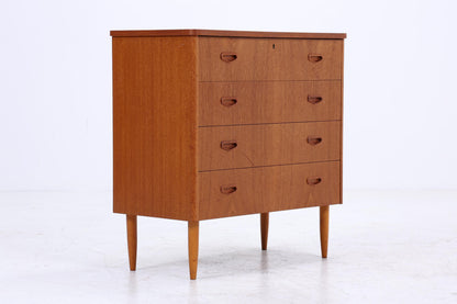 Vintage Teak Schubladen Kommode | Mid Century Schubladen Schrank | Holz Aufbewahrung 60er 70er Jahre