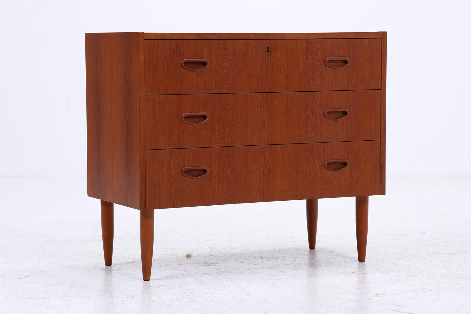 Vintage Teak Schubladen Kommode | Mid Century Schubladen Schrank | Holz Aufbewahrung 60er 70er Jahre