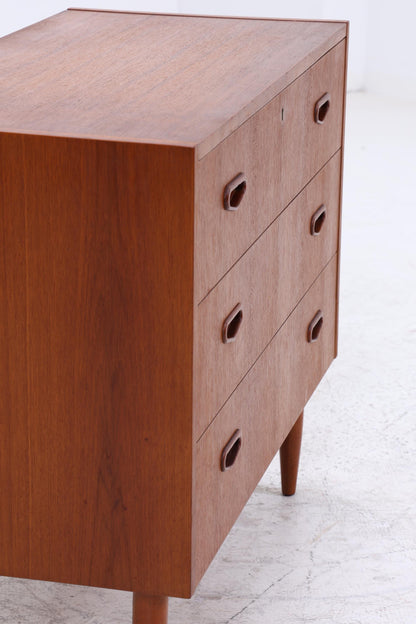 Vintage Teak Schubladen Kommode | Mid Century Schubladen Schrank | Holz Aufbewahrung 60er 70er Jahre