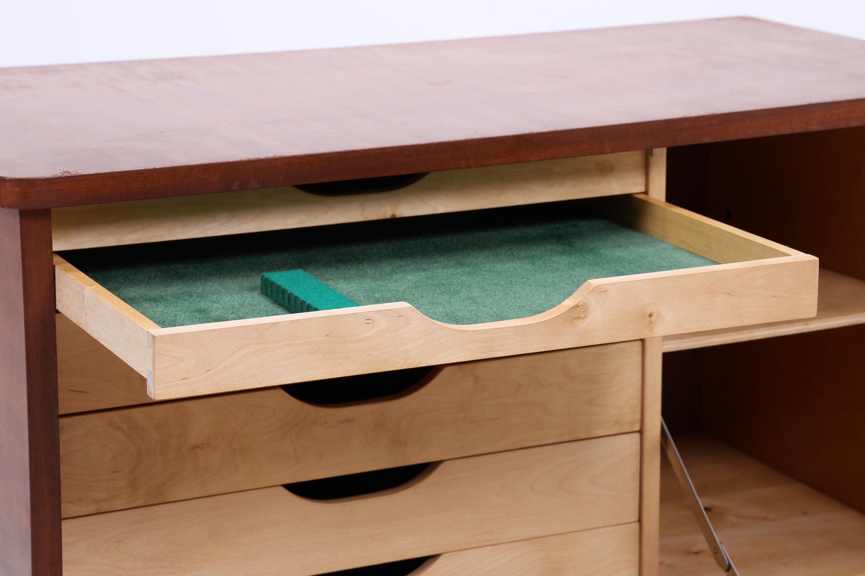 Wunderschöne Vintage Kommode 60er | Mid Century Schrank Klapptür &amp; Schubladen | Retro Holz Aufbewahrung