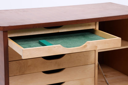 Wunderschöne Vintage Kommode 60er | Mid Century Schrank Klapptür &amp; Schubladen | Retro Holz Aufbewahrung