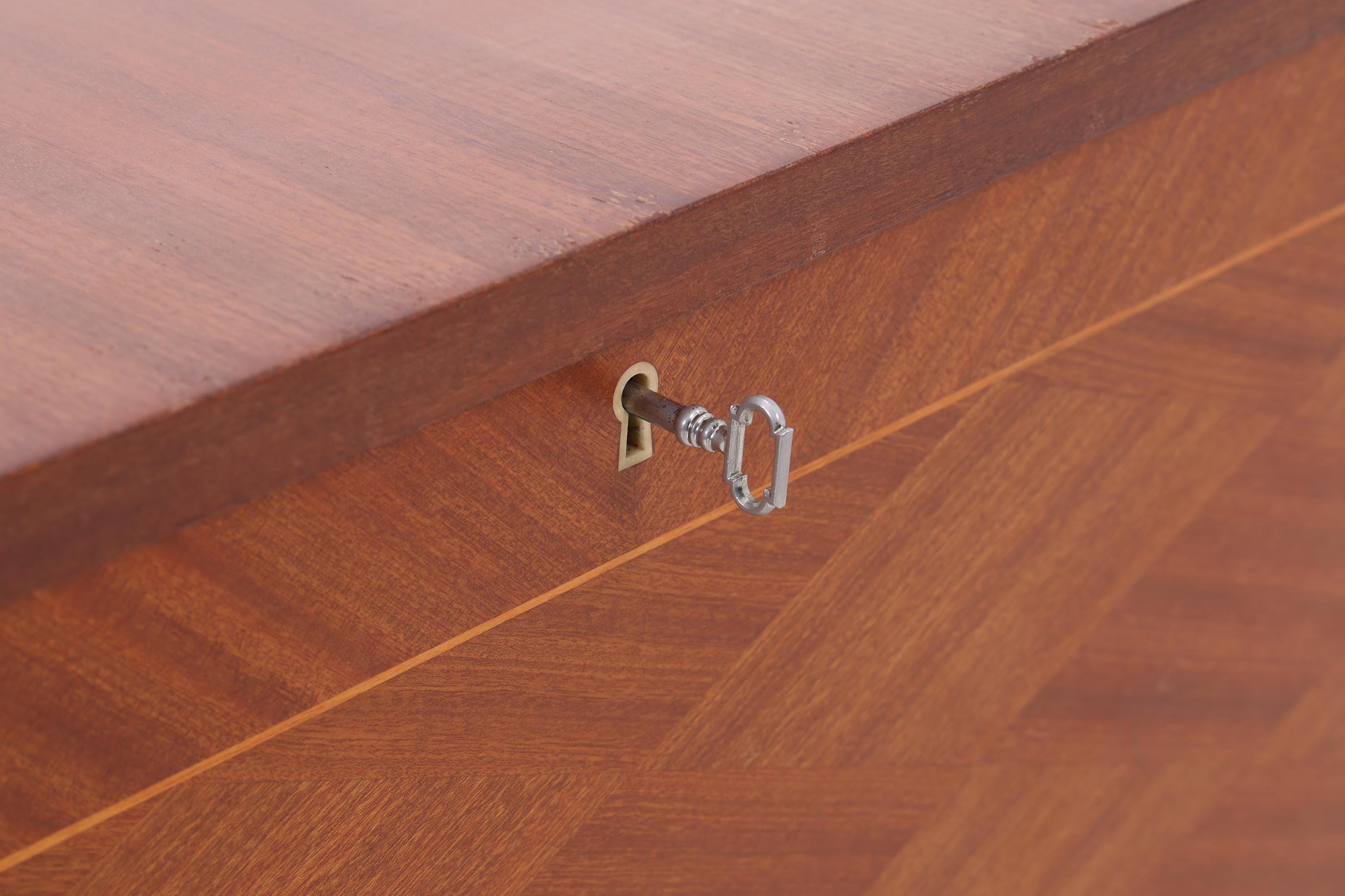 Wunderschöne Vintage Kommode 60er | Mid Century Schrank Klapptür &amp; Schubladen | Retro Holz Aufbewahrung