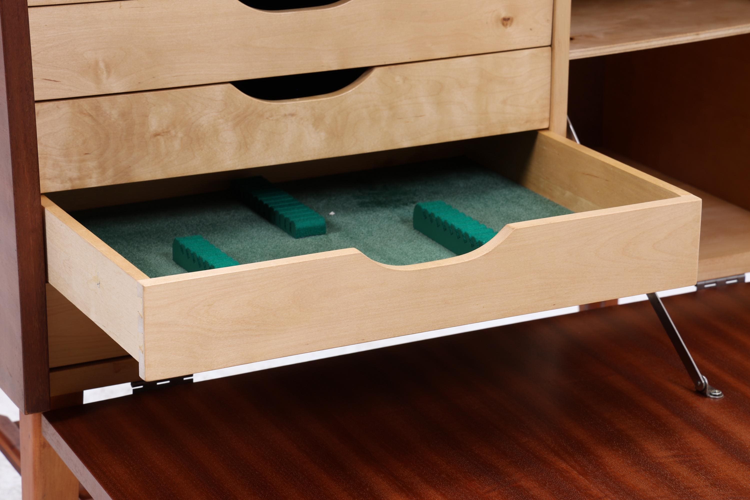 Wunderschöne Vintage Kommode 60er | Mid Century Schrank Klapptür &amp; Schubladen | Retro Holz Aufbewahrung