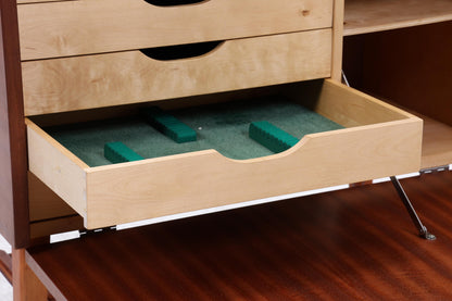 Wunderschöne Vintage Kommode 60er | Mid Century Schrank Klapptür &amp; Schubladen | Retro Holz Aufbewahrung