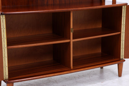 Vintage Mahagoni Schrank von Nya Eftr. für Ehrlin Möbel Ab | Mid Century Regalschrank  Holz Retro Aufbewahrung