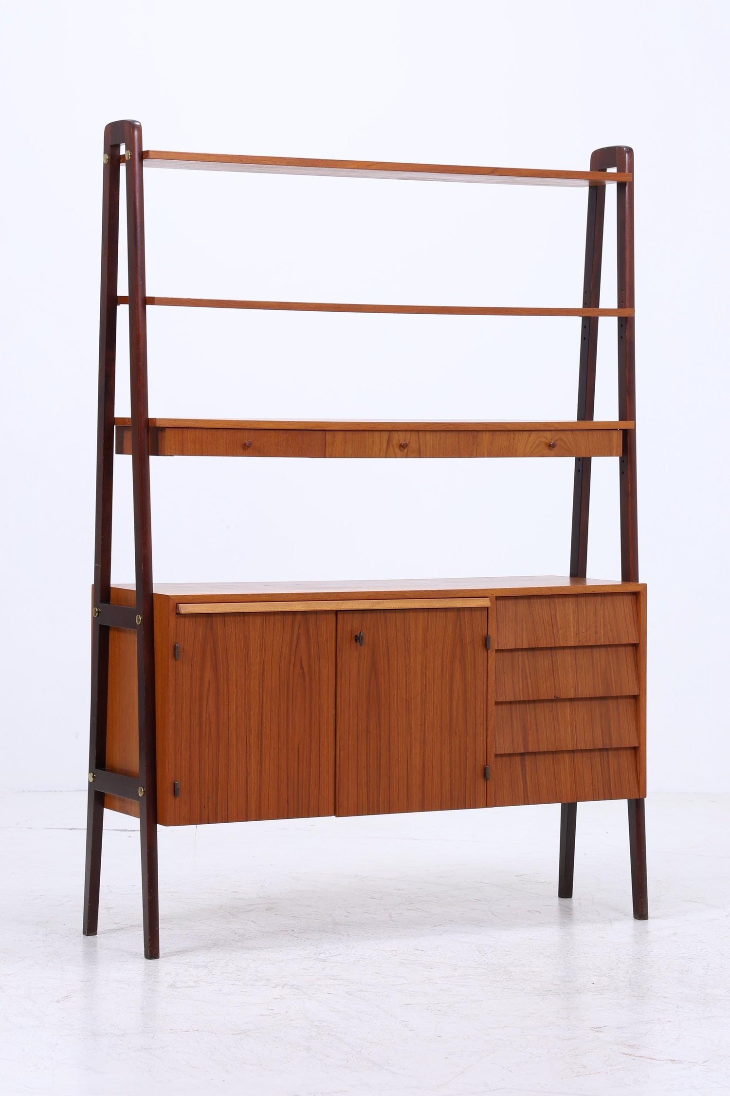 Vintage Teak Regal | Mid Century Schank Sekretär Retro Holz Aufbewahrung 60er 70er